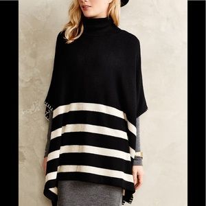 Anthropologie Love token striped poncho